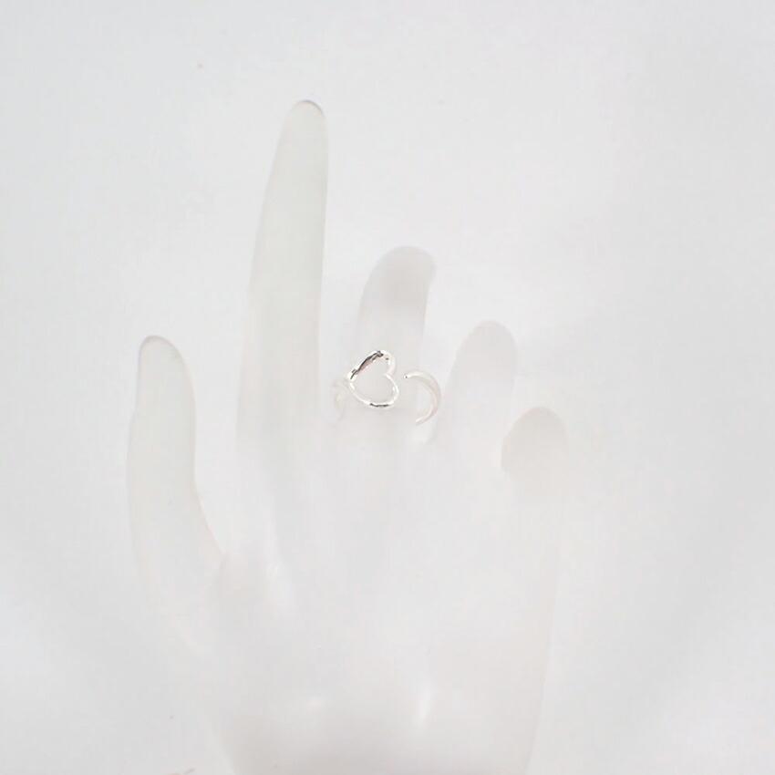 [Used] TIFFANY 925 Open Heart Ring / Size 9 / G511-20