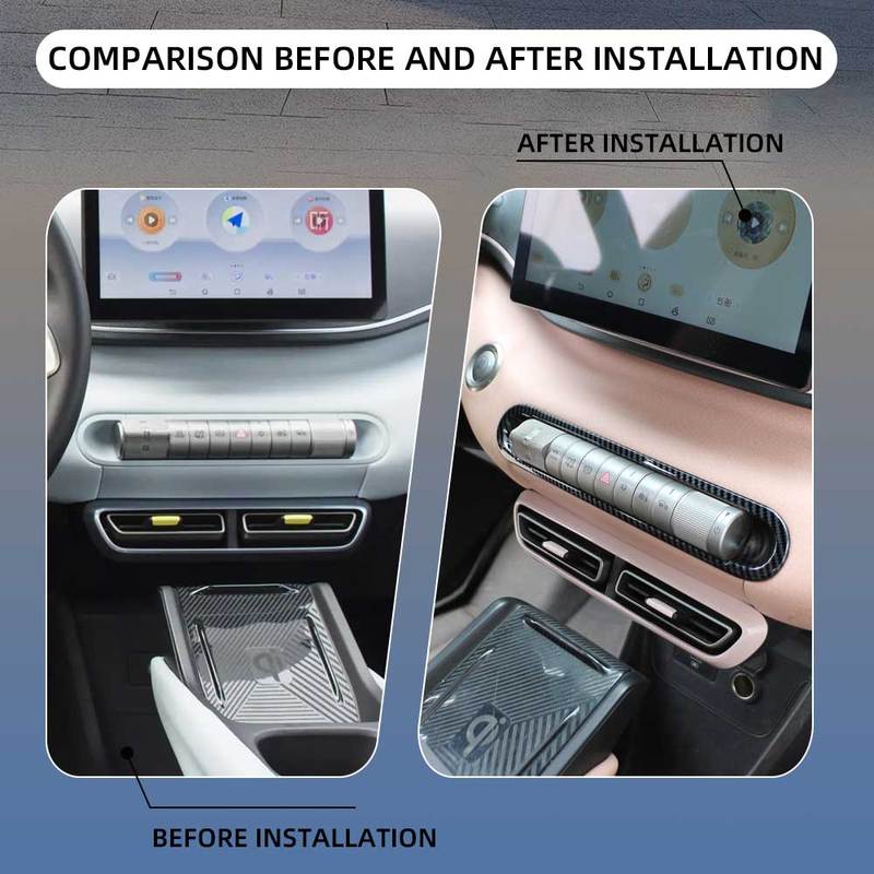 Auto Center Console AC Button Etc Frame for BYD Dolphin Mini Seagull Dolphin Surf 2024 2025 Decorative Trim Interior Accessories