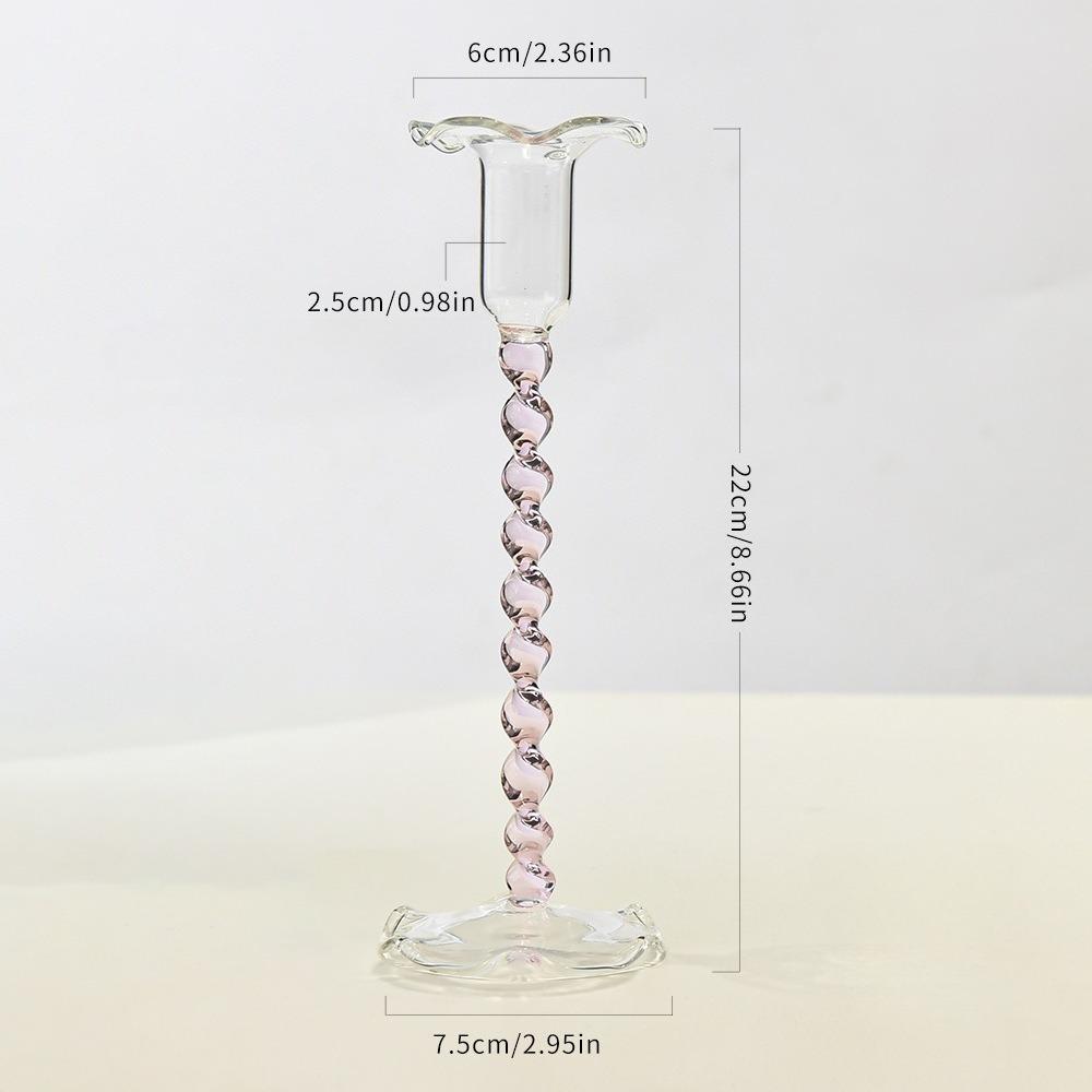 Europejski Styl Kielich na Świecę na Wysokiej Nóżce, Spiralny Świecznik w Kolorze Retro, Ślubna Domowa Kreatywna Dekoracja na Stół