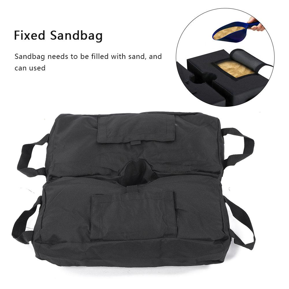 2PCS 600D Oxford Cloth Black Outdoor Canopy Detachable Bearing Fixed Sandbag Awning Sun Umbrella