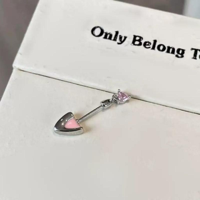 1ks Elegantní náušnice ve tvaru kočičího ucha, přívěsek srdce s křížkem ze zirkonu, piercing do ucha (helix) pro ženy