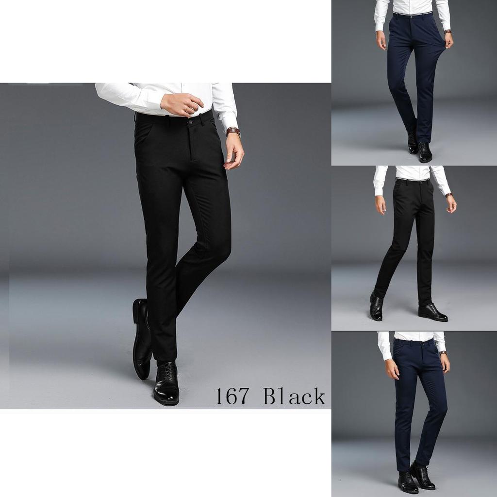 Premium Quality Fashion Young Men's Tight Slim Pants Casual Basic Stretched Trousers