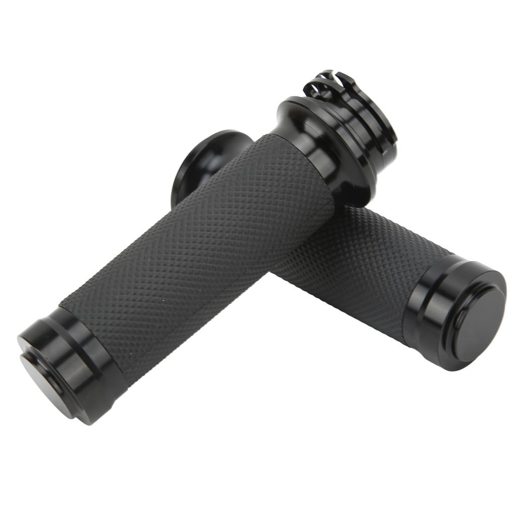 1 Pair 25mm Motocycle Handlebar Grips Black Comfortable Grasp Anodized Universal Rust Proof for Motorbike Bicycles