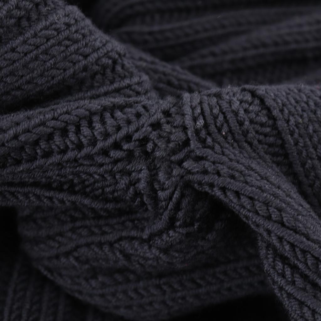 Hermes Zip Up Sweater Black Wool Mens Used