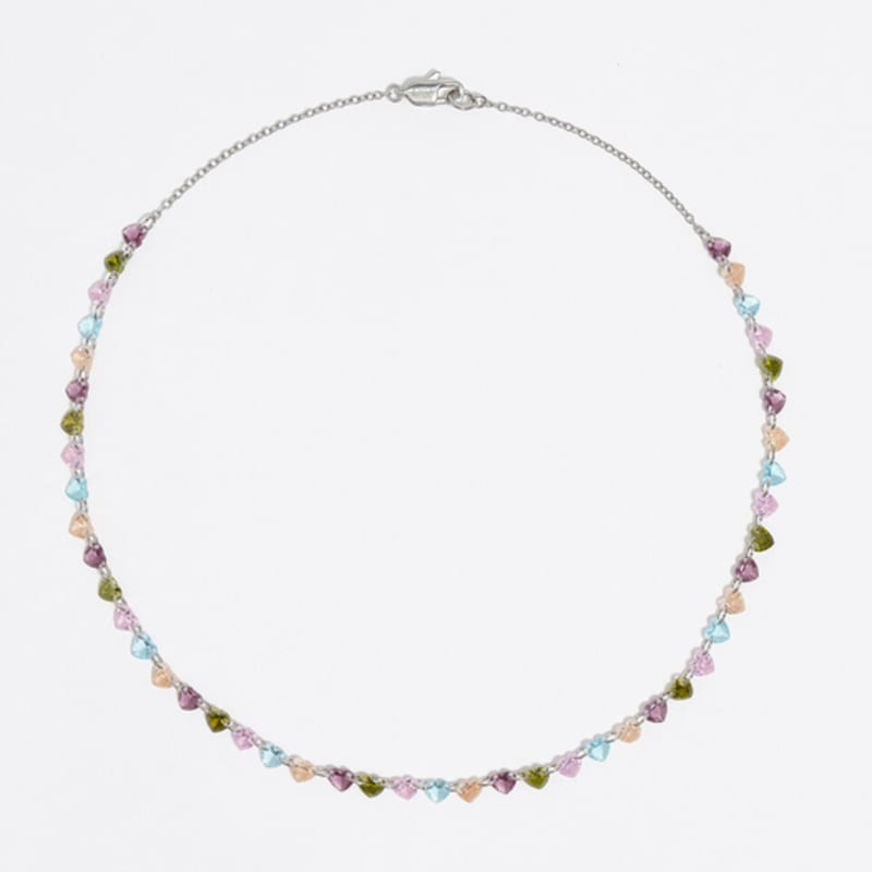 

BIMBA Y LOLA [25FW] BIMBA Y LOLA Multicolor Crystal Silver Heart Necklace B256AIU006MUF Multi_FREE
