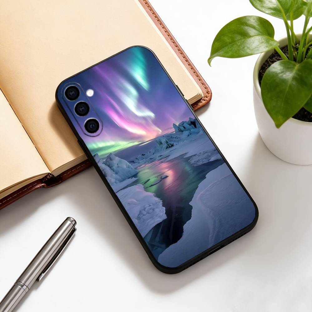 

Чехол для телефона Северное сияние для Samsung Galaxy A73, A72, A71, A70, A53, A52, A51, Другие Мягкий Черный Чехол Samsung a13 5g