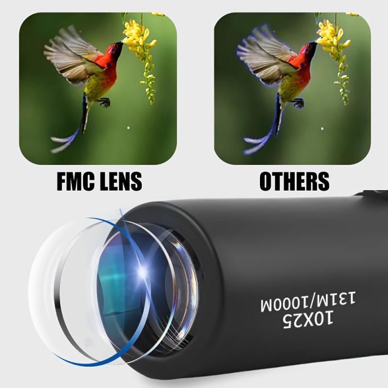 10X25 High Magnification HD Monocular Telescope - Low Light Night Vision, Portable for Sports & Mobile Photography