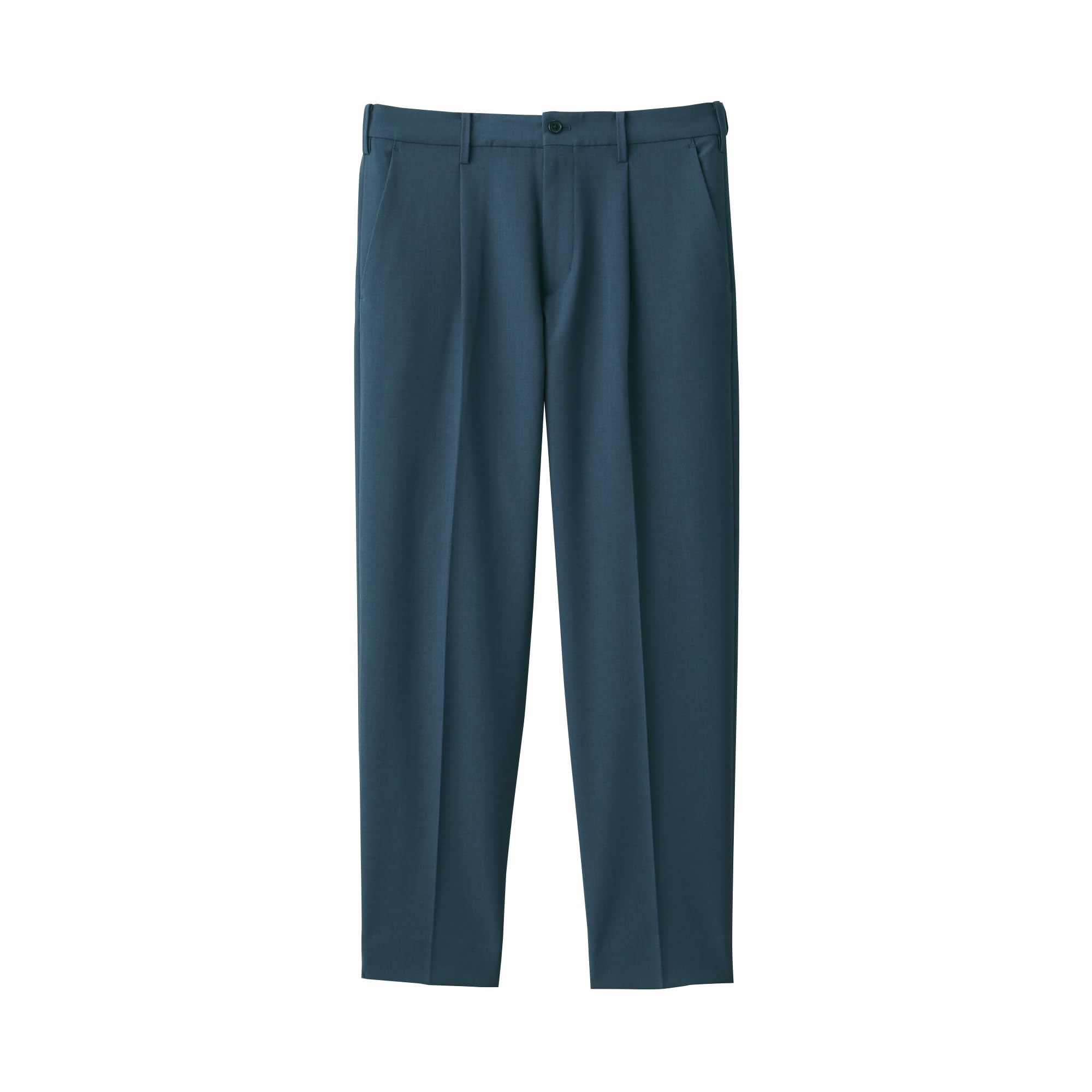 

MUJI Stretch Pants AE0XGA4S Navy XS Men s Wrinkle-resistant One-Tuck Men s Men s
