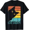 Cat Daddy Retro Black Cat Funny Animal Lover Unisex T-Shirt