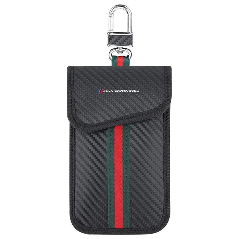 Car Key Case Signal Blocker Bag RFID Shielding Pocket For BMW Performance BMW M Power Performance M3 M5 X1 X3 X5 X6 X7 Accessory