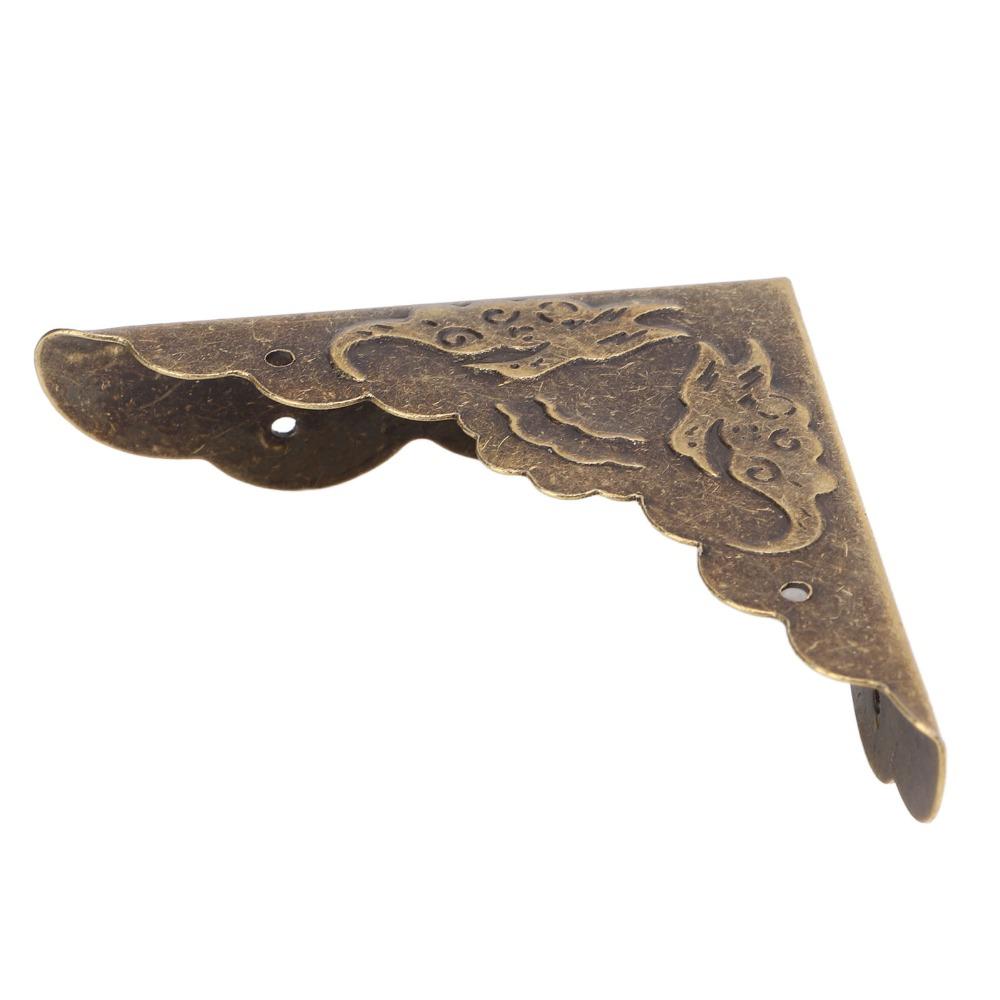 40pcs Bronze Box Corner Protectors Right Angle Edge Guard Protector  Wooden Chest