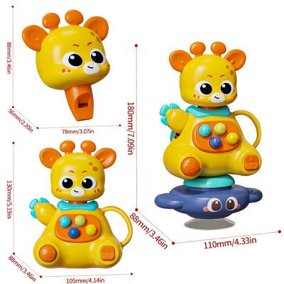 Interactive Giraffe Toy with Suction Cup, Multifunctional Sensory Learning Game , ABS - Motor Skills Development Toy