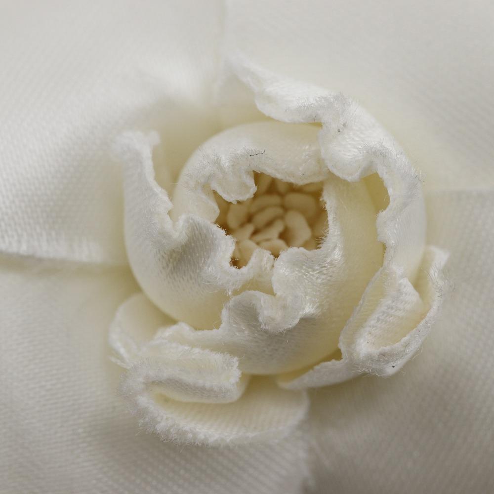 Chanel Camellia Ribbon Valletta black/White Velor Ribbon Women Used