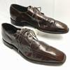 Made In England LOAKE Size 9 (27.5cm) Dark Brown Swirl Moc Business Shoes Vintage Men's