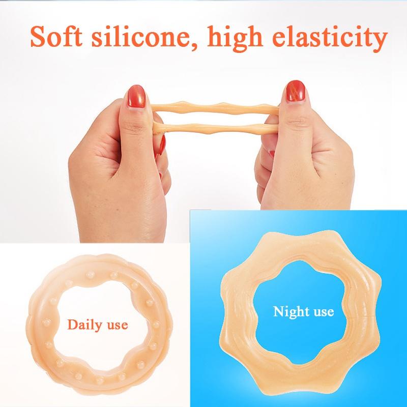 1/2 pièces anneau de résistance correcteur de prépuce masculin anneaux de pénis en Silicone retardent l'éjaculation jouets sexuels pour adultes pour hommes anneau de coq quotidien/nuit