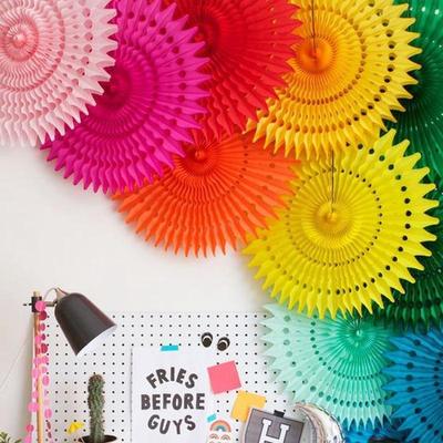 1 buc Fulg de zăpadă din hârtie de mătase îndrăgostiți handmade agățat flori decorative nunta evantaie de hârtie