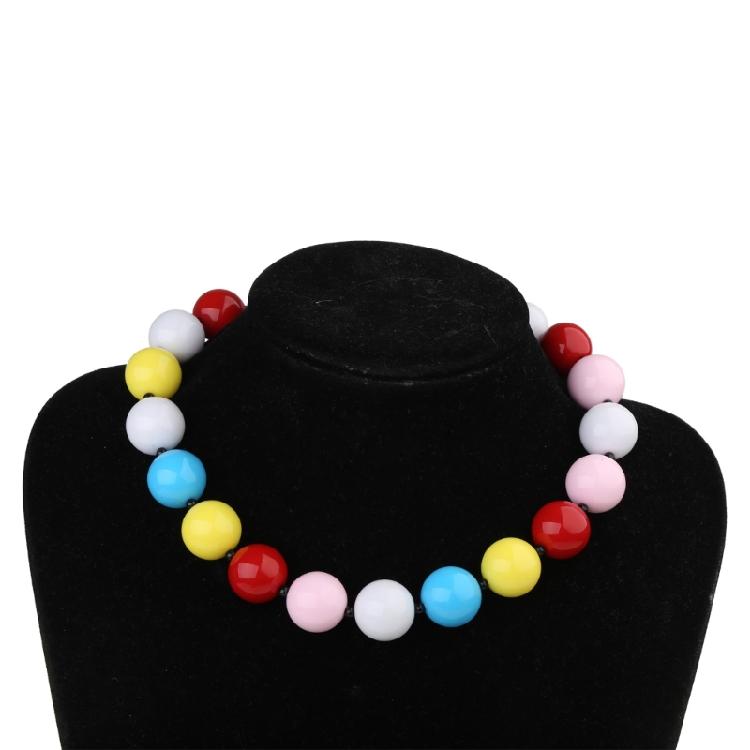 Acrylic Chunky Beads Necklace Statement Bubblegum Necklace Dress Up Jewelry
