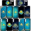 Hülle für iPhone 16 15 Xiaomi Redmi Note 14 13 12 11 Pro Max X 8 9 16e Samsung Galaxy S25 S24 S23 Moto G54 OPPO Huawei Kasachstan Flagge Karte Handyhülle