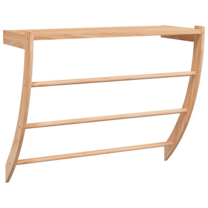 VidaXL Towel Rack 60x25.5x49 Cm Solid Walnut Wood 350374