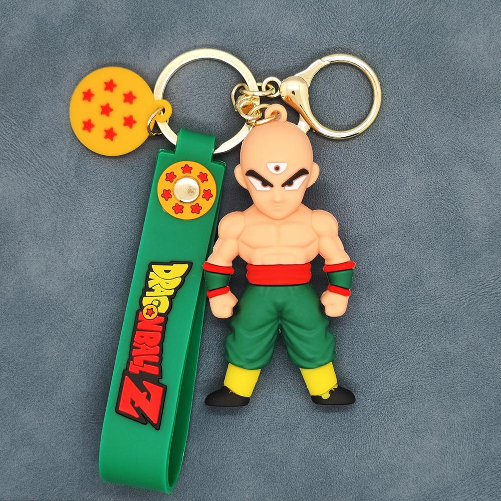 Anime Dragon Ball Z Super Saiyan Goku Figure Keychain Cute Cartoon Character Key Ring Bag Charm Pendant Accessories for Fans