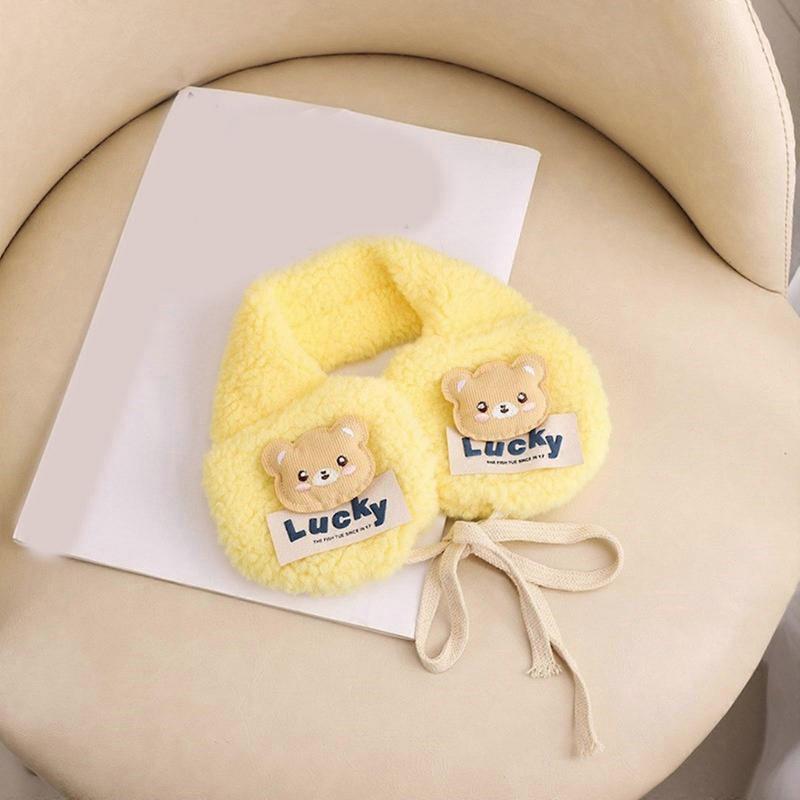Winter Earmuffs Cartoon Thicked Warm Ear Muff Neckerchief Comfortable Ear Protectors War Warmer with Adjustable Strap  Yellow