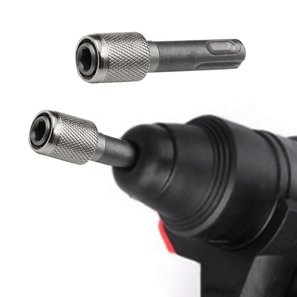 Convert To 1/4 Hex Shank Adapter Hexagonal Converter Electric Hammer Power Screwdriver Bit Holder Socket Impact Driver