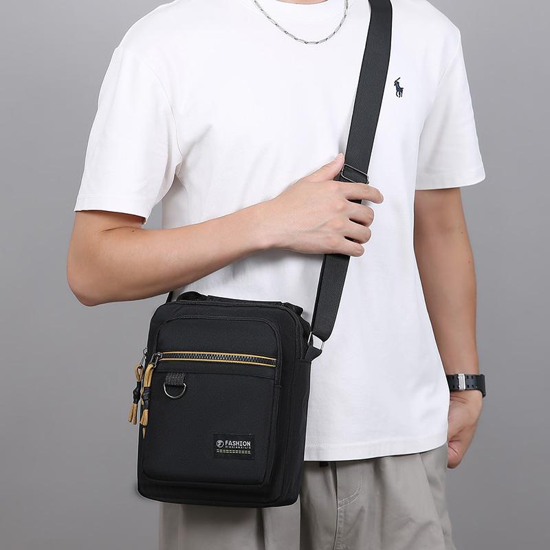 Pánská taška přes rameno Business volnočasová Velkokapacitní přenosná kabelka Vícevrstvá voděodolná Pánské crossbody tašky
