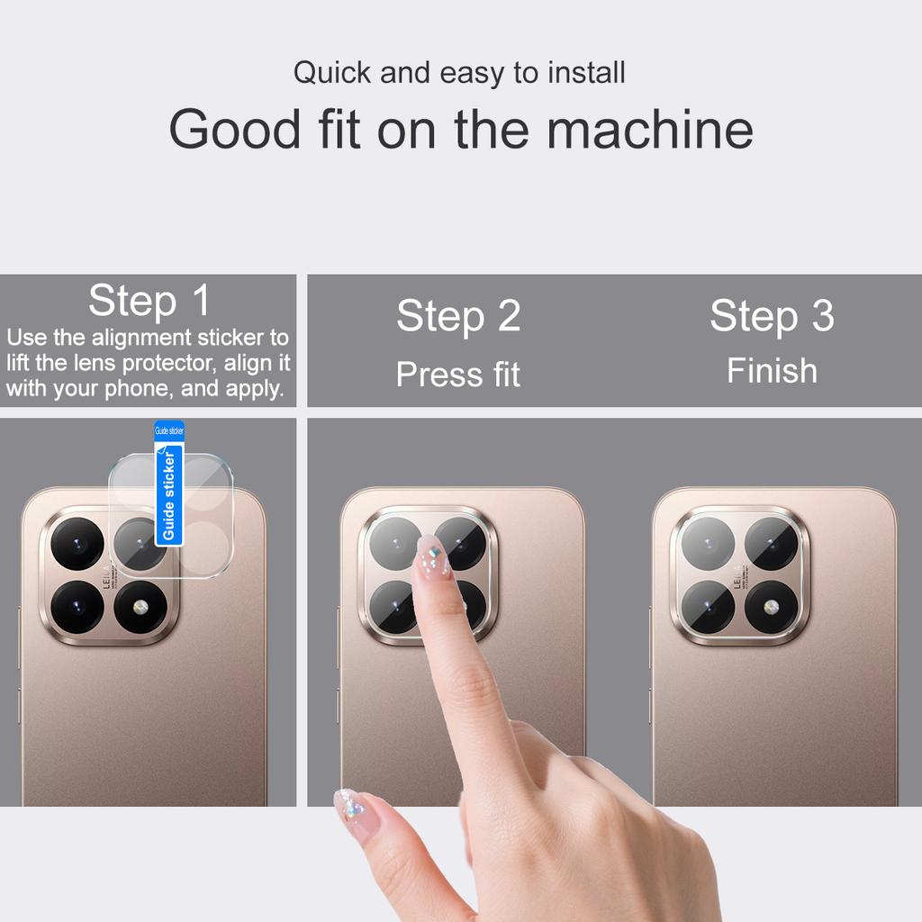 Pro Xiaomi MI 15T Pro 5G Sklo IMAK Sklo s vysokým rozlišením Fólie na objektiv Černá verze