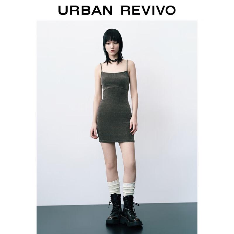 

UR 2025 Осень Женское Облегающее Мини-платье на Бретелях XL