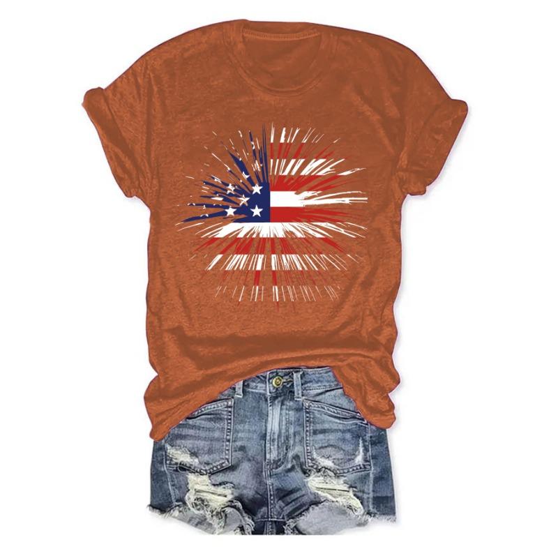 Women's Printed Round-neck Short-sleeved Fashionable T-shirt