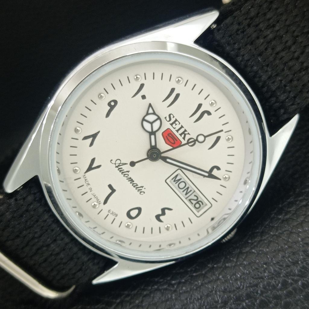 ОТРЕСТАВРИРОВАННЫЕ ВИНТАЖНЫЕ МУЖСКИЕ ЧАСЫ SEIKO 5 АВТОМАТИЧЕСКИЕ 6309A ЯПОНИЯ БЕЛЫЙ a441271-4