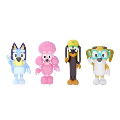 Bluey and Friends Inch Poseable Figures 4-pack 2.5-3