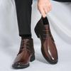 Men's Plus Size Chelsea Boots, High-Top Leather Patchwork Ankle Boots, Spring/Autumn 2025 Collection