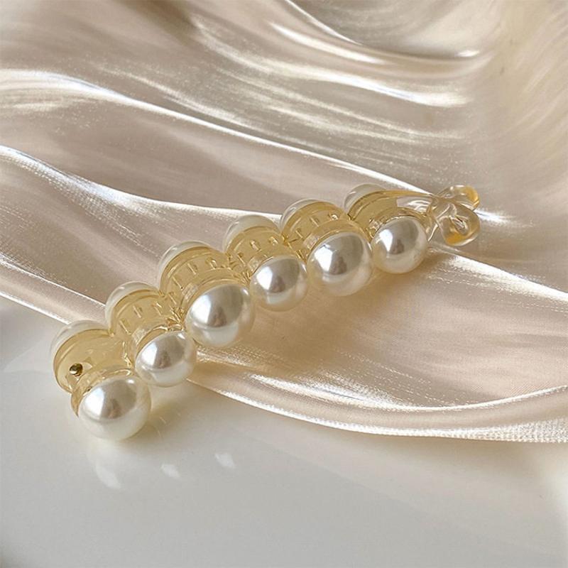 Luxury Pearl Hair Clips Anti-Scratch Durable Hair Barrettes for Women Girls Travel Dating Hair Accessories