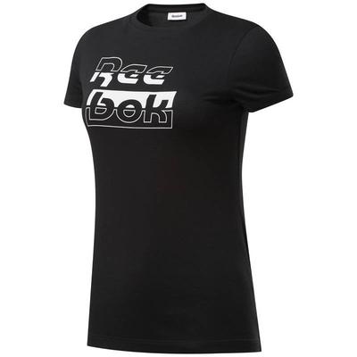 Te Grafik Logo Buchstabe Rundhals Kurzarm T-Shirt Damen T-Shirts Schwarz FK6741