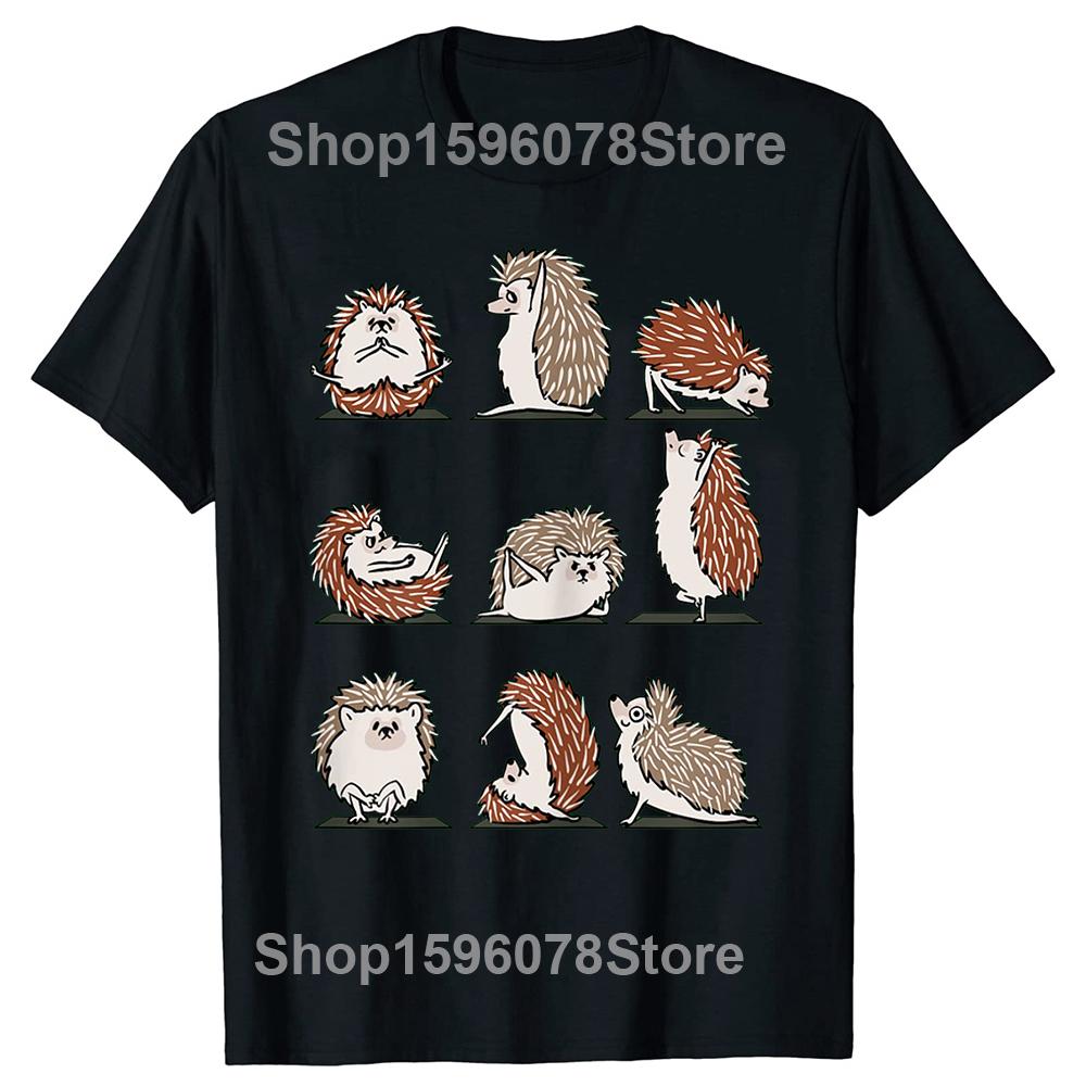 Lustige Niedliche Igel Kunst Haustierliebhaber T-Shirts Tee Tops Rundhals Kurzarm Mode T-Shirt Kleidung Lässige Basic T-Shirts
