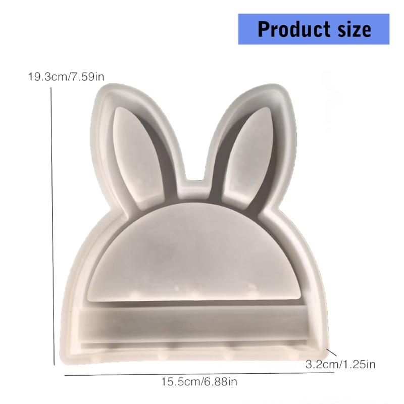 Silicone Rabbit Shape Craft Mold Suitable for Plasters Resin Candle DIY Projects and Holiday Mould