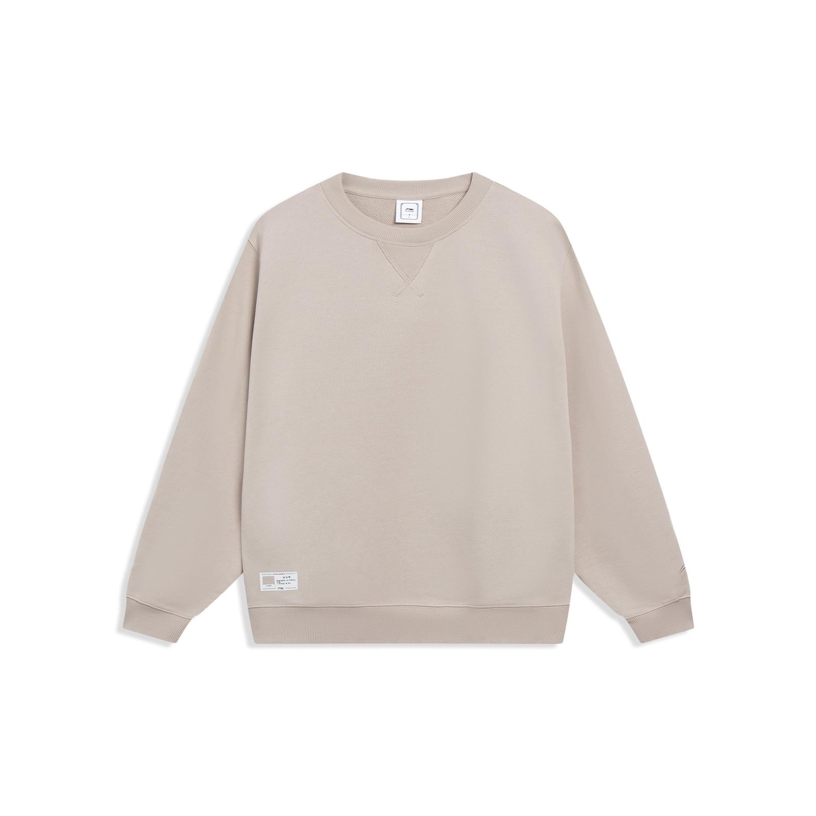 Li-Ning Lifestyle Cotton Crew Neck Sweatshirt Light Brown Men s AWDT073-2 M