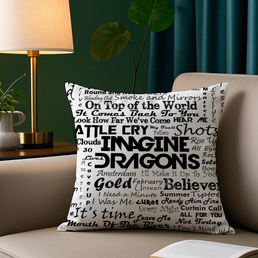 I-Imagine D-Dragons Poszewka Krótki Plusz Nadruk Poszewka na Poduszkę Kwadratowe Poszewki na Poduszki Dekoracja Domu na Sofę