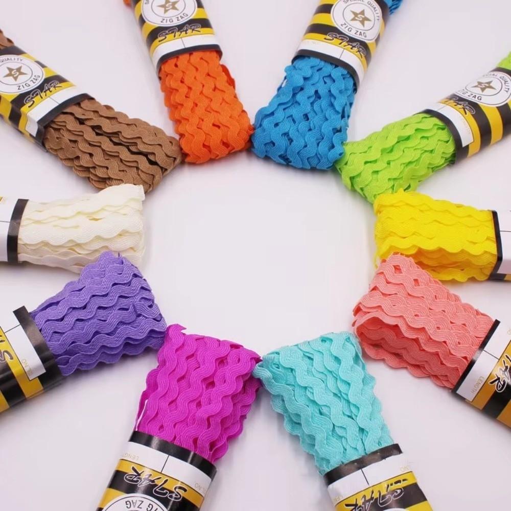 15Yards 8mm Width Multi Colors Ric Rac Ribbon Wavy Design Decorative Craft Ribbon For DIY Craft