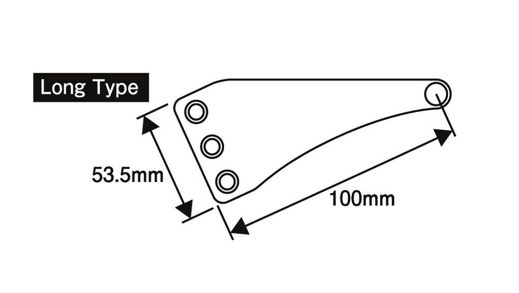 POSH FAITH Motorcycle Supplies Headlight Stay Plate Long Left Silver