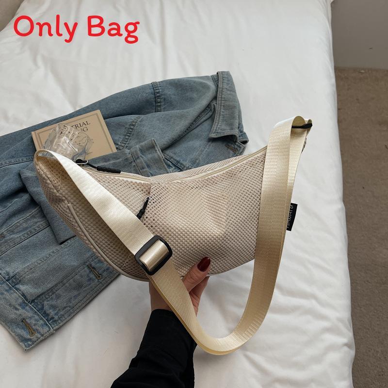 Minimalist Outdoor Single Shoulder Bag With Cable Stitch Urban Style For Daily Use