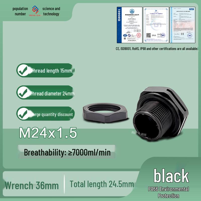 M12 Waterproof Breathable Nylon Automatic Vent and Pressure Relief Valve for Fermentation