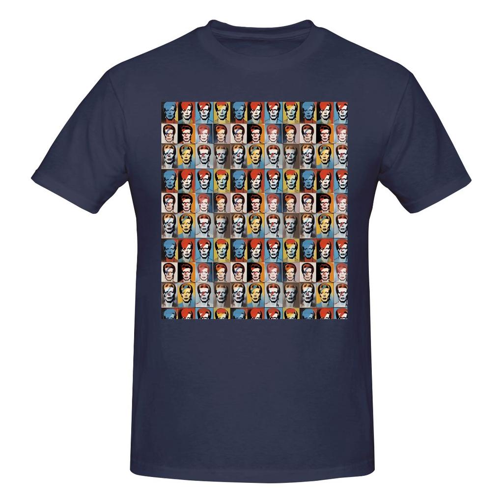 Funny Warhol Bowie Unisexs Printed Tshirt Unisex T Shirtsummer