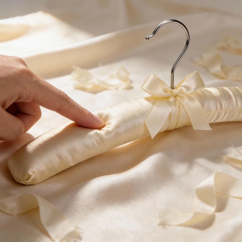 5 Piezas Percha de Exhibición Acolchada de Satén Suave Perchas para Ropa de Esponja Resistentes a las Arrugas Exhibición de Tienda