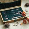Vintage Wooden Box Embroidery Scissors Kit Diy Craft Supplies Tools Antique Sewing Kit Omplete Sewing Tools For Sewing Craft