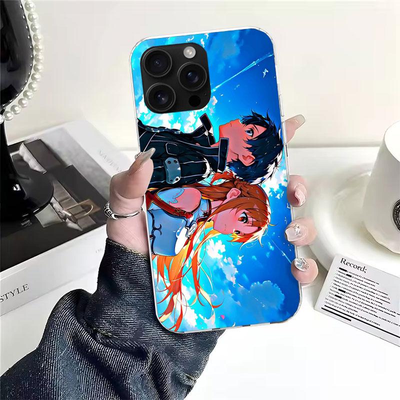 Anime Sword Art Online SAO Soft Phone Case For IPhone 11 17 Air 16E 16 Pro Max 15 + 14 Plus 13 Mini 12 Apple 7 SE 8 Fundas Coque