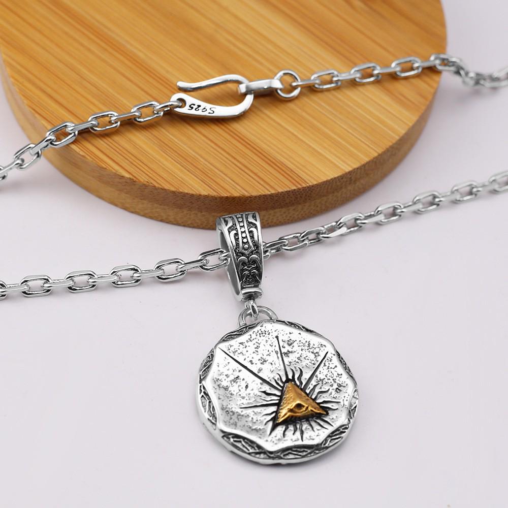 

Винтажный стиль 24k позолоченная монета серебряная подвеска унисекс ожерелье Necklace Length 55cm