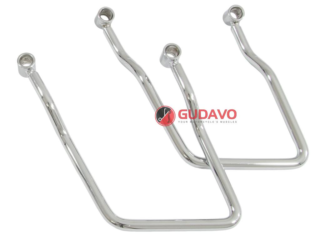 GUDAVO Luggage Bracket Saddlebag Pannier Support Bar for Honda Shadow Spirit VT750 DC and Yamaha Wildstar (Roadster) XV 1700 Warrior