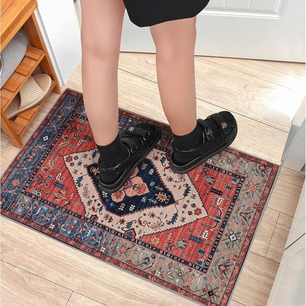 Retro Interior Doormat - 23.5 x 35.5 inches, Non-slip Front Doormat, Soft and Quick-absorbing Inlet Doormat